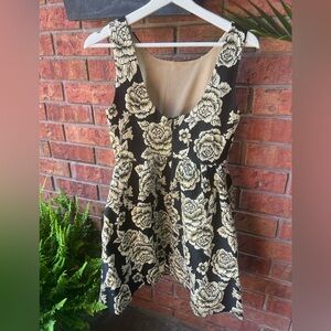 Ark& Co.• Mini Floral Design Metallic Dress